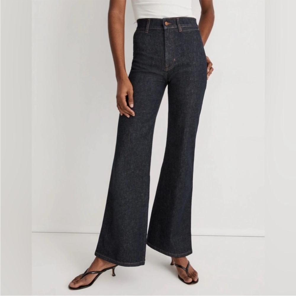Madewell high rise 11” denim flare jeans